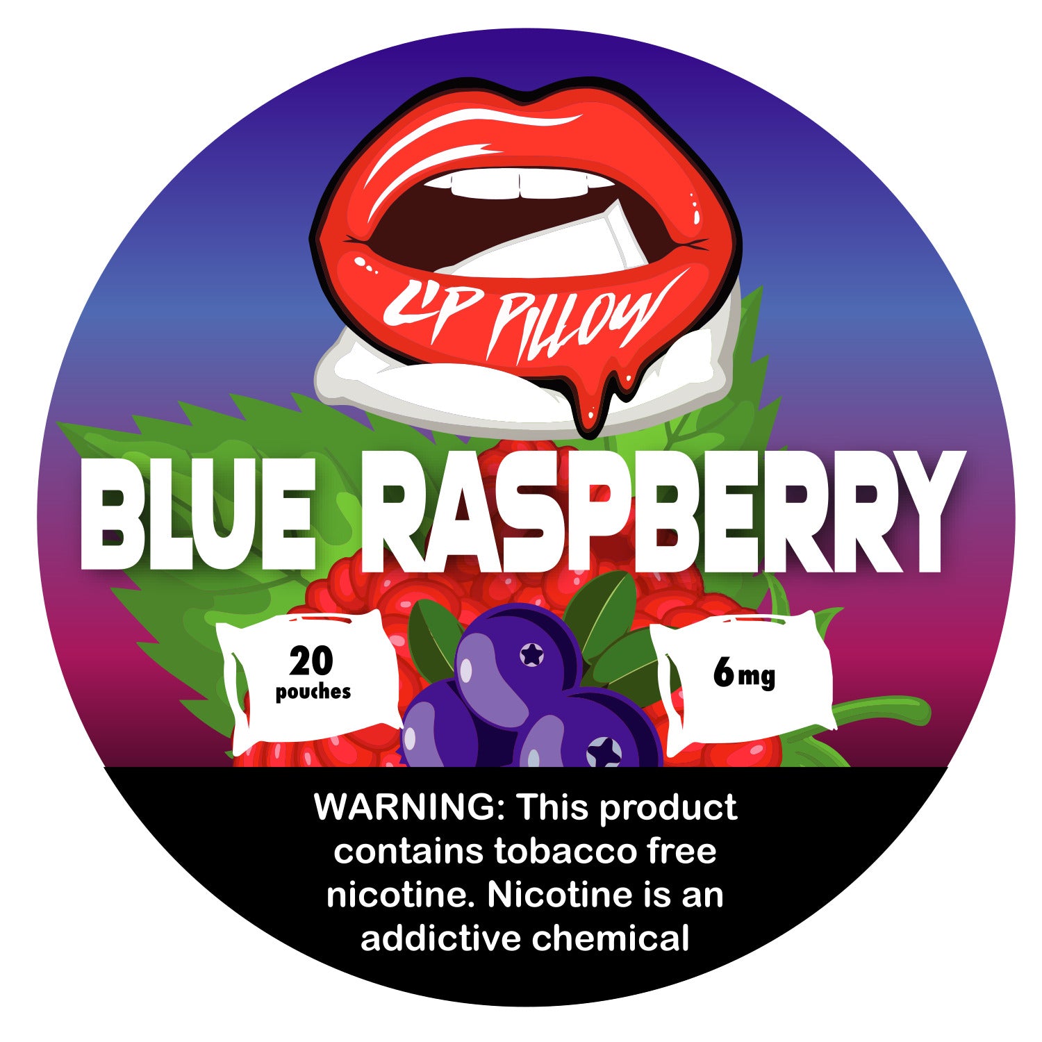 Blue Raspberry Mini Drys 6mg Lip Pillow Blue Raspberry Mini Drys 6mg Lip Pillow